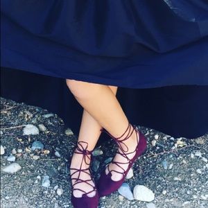 Old Navy tie up Ballet Flats